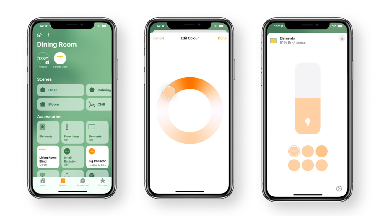 I also researched the Nanoleaf app to understand how another smart-lighting system visualizes colour, brightness, and scene controls. Nanoleaf uses simple, minimal layouts with clear visual feedback, which helped me think about how to communicate lamp states without overwhelming the user.