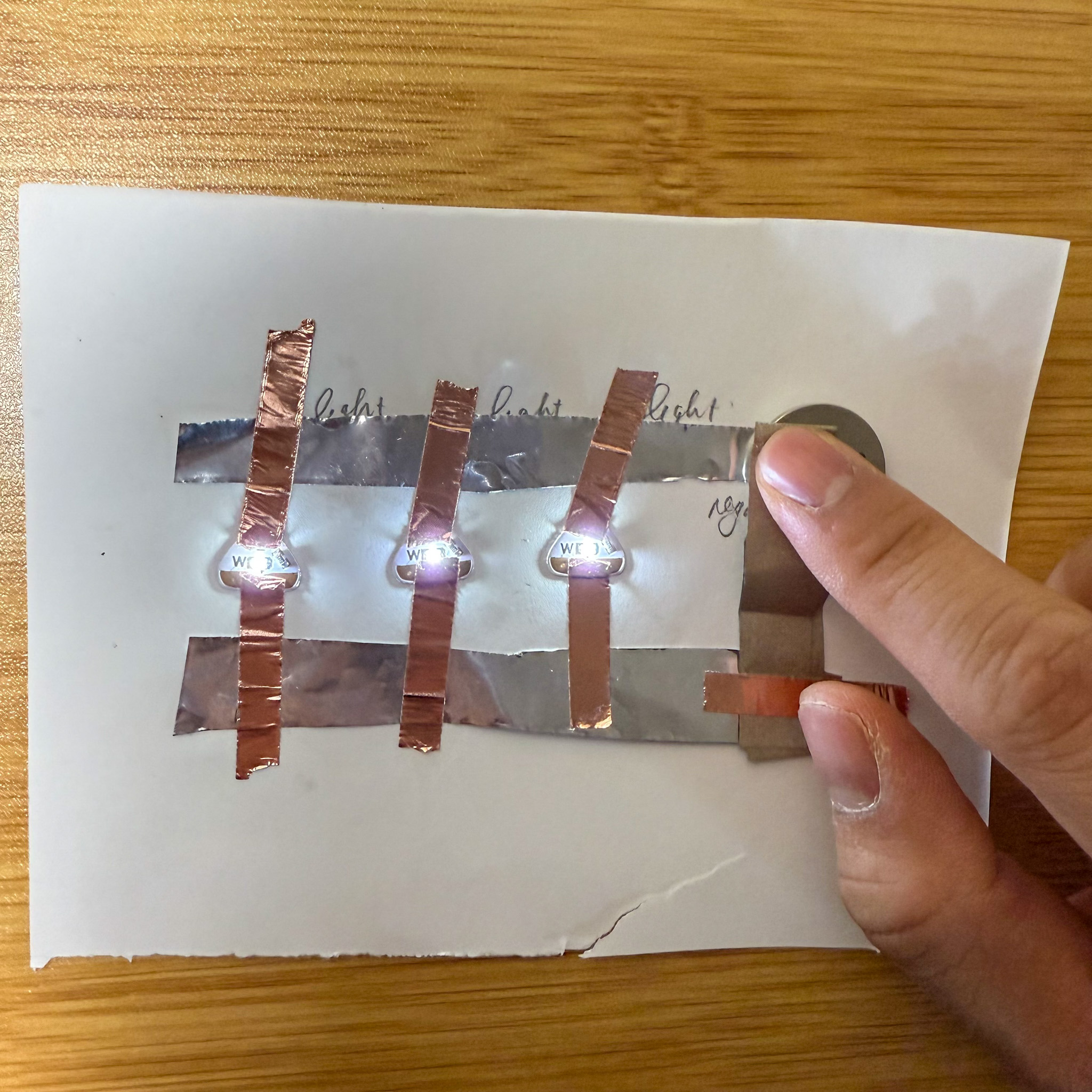 Pressing the corner to test the lights. All lights lighted up 🤩