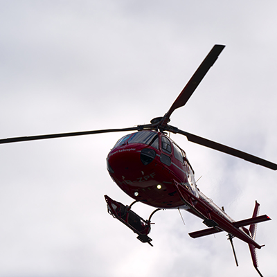 The audio features the rhythmic, low-frequency thumping of helicopter rotor blades cutting through the air.